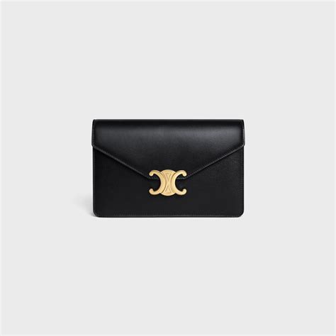 Celine Wallet On Chain Margo In Shiny Calfskin 